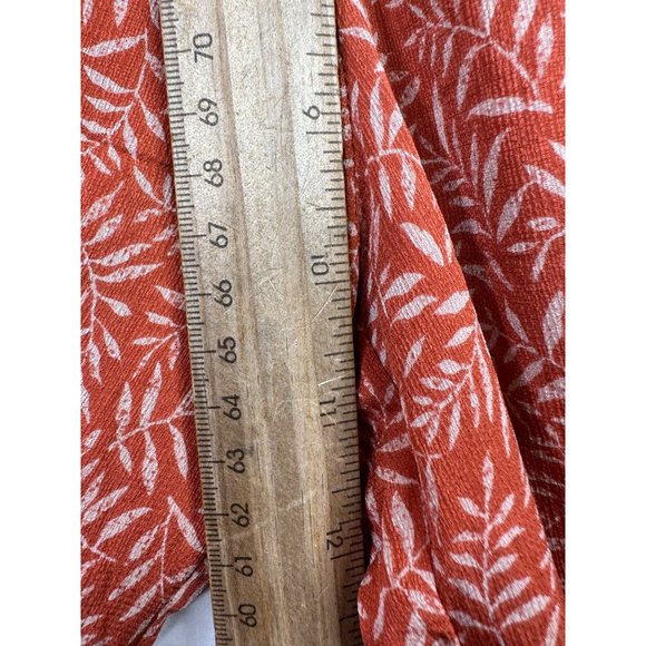 Joie 100% Silk Crop Ruffle Halter Top Jumpsuit/Romper sz XS Orange - Picture 9 of 10